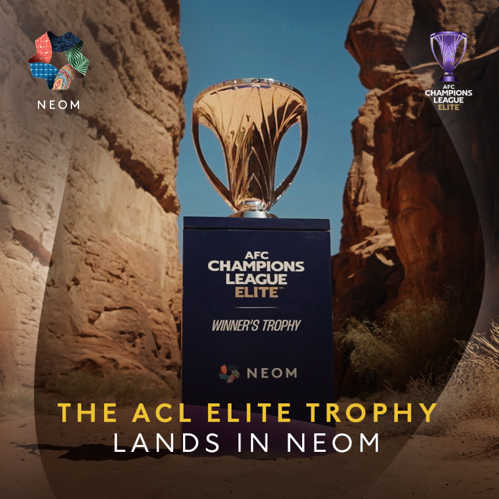 From mountains to the coast, through nature and innovation, the #ACLElite trophy journeys through #NEOM, the Official Presenting Partner of ACL Elite Finals Jeddah 2025 🏆 @theAFCCL