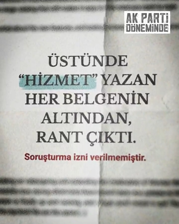 İBB'nin AK Parti döneminde yapılan yolsuzluklara soruşturma açılmaması kısa video ile anlatıldı.