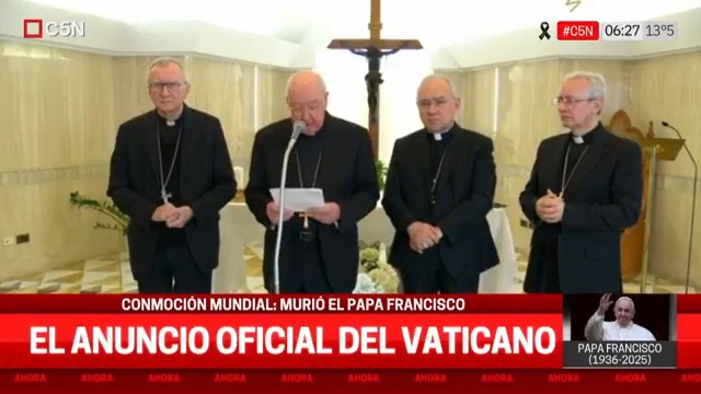 ⛪ Así fue el anuncio del Vaticano que confirmó el fallecimiento del Papa Francisco #C5N 📲 Sumate por C5N y en