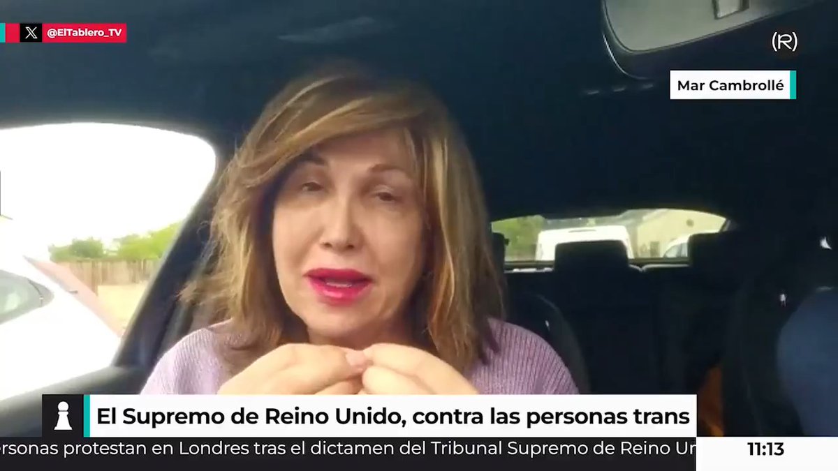 "Lo que ocurre en Reino Unido es un crimen de lesa humanidad hacia las personas trans. Tenemos que estar juntas contra el odio y en las calles. España debe condenar esta persecución hacia las personas trans porque va a tener graves consecuencias". 🎥 🔻Mar Cambrollé 🏳️⚧️ Hay Ley Trans