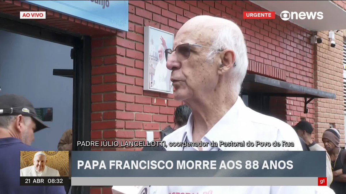 O padre Júlio Lancellotti, coordenador da Pastoral do Povo da Rua, falou sobre a morte do Papa Francisco: “O amor aos pobres, aos imigrantes, refugiados, grupos rejeitados, à comunidade LGBT, pessoas em situação de rua.” ➡ Assista ao #GloboNewsEmPonto: #GloboNews
