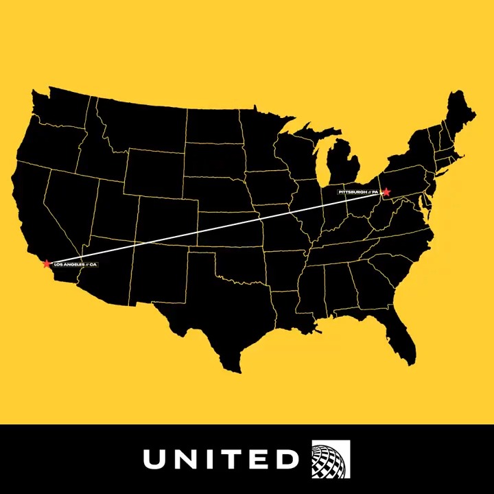 Headed out west. Pittsburgh ➡️ Los Angeles