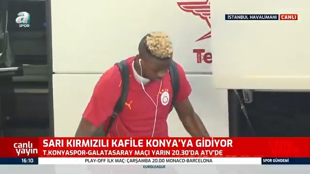 Galatasaray kafilesi, Konya'ya gidiyor.