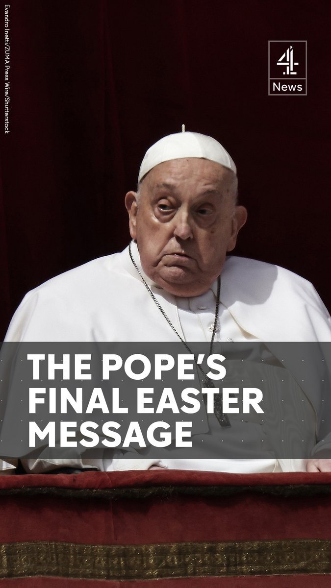 Pope Francis made a final brief appearance at the balcony of Saint Peter's Basilica, for the traditional Easter Sunday's message, in which he reiterated his call for a ceasefire in Gaza. His words were read by Archbishop Diego Ravelli, as the pontiff was too unwell to speak.
