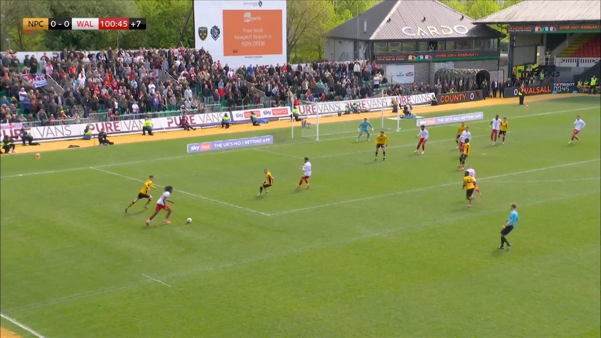 INCREDIBLE scenes as Walsall think they've won the match in the 101st minute - only for it to be RULED OUT for handball! 😨