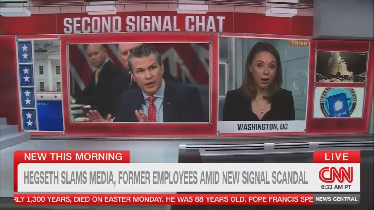 CNN: Hegseth did have a second Signal chat with his brother, wife, and lawyer in which he disclosed sensitive details about US military operations against the Houthis in Yemen. This one was on his personal phone, and he shared military plans with many people who did not have an obvious need to know about these operations