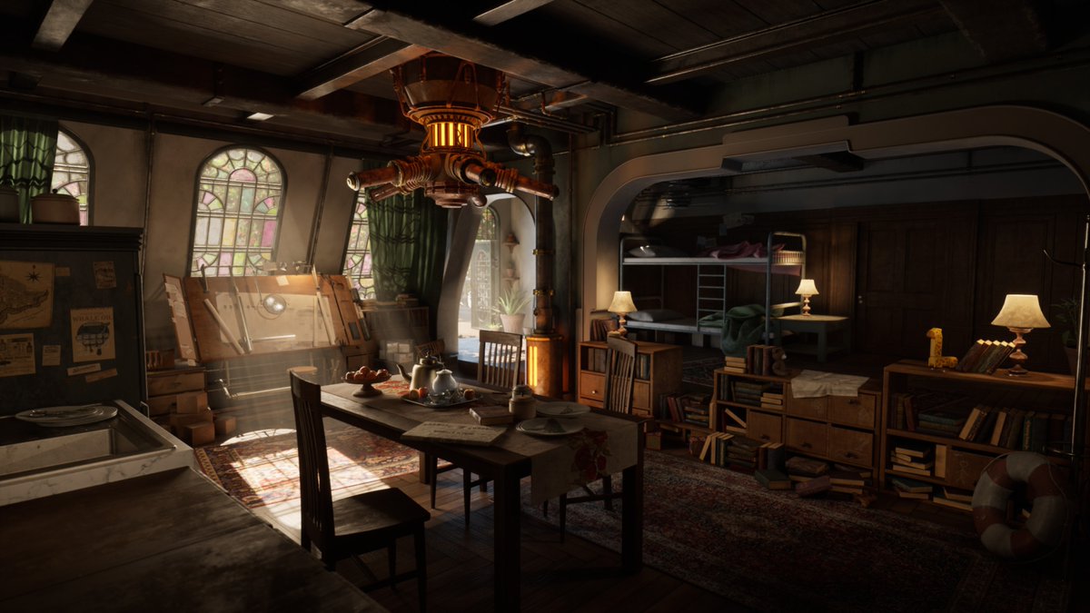The Ship Engineer's Apartment by Ahmed Albaqlawa is a scene made almost entirely from the ground up in Unreal Engine 5 (apart from some decals and plants from Fab!) ⛵ Ahmed's goal was to showcase and push his capabilities within a 4 month period. Not only that, but Ahmed also challenged himself to make the scene feel as lived-in as possible, with storytelling aspects woven into the environment.