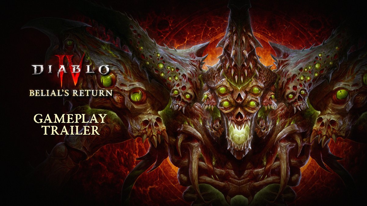 Prepare to face the Lord of Lies 😈 🔥 New Boss Powers 🪦 Apparition Incursion event ⚔️ A revamped Boss system 👁️ And so much more Belial's Return comes to #DiabloIV on April 29.