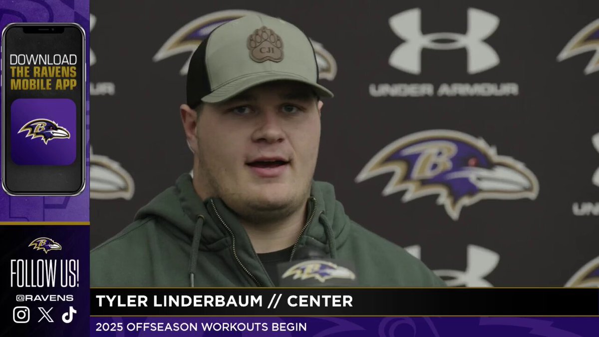 "The more people you can get back, the better it's going to be." Tyler Linderbaum on O-line continuity this offseason