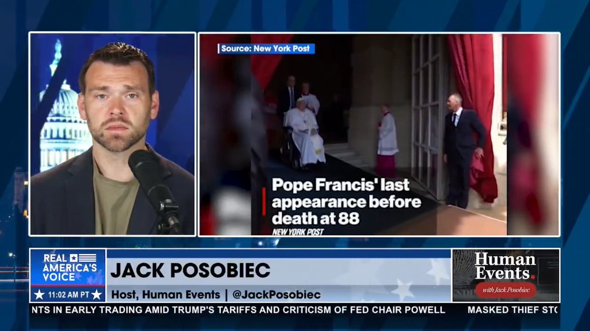 "WE WILL HAVE A POPE THAT BELIEVES IN THE TRADITIONAL RIGHTS OF THE CATHOLIC FAITH" Jack Posobiec that the Pope's seat is now vacant.