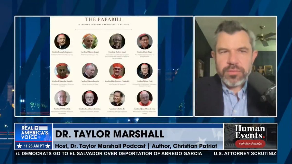 THE NEXT "VERY LIKELY CANDIDATE" FOR POPE "For traditional Catholics, we are looking at a few candidates." Dr Taylor Marshall™️ says Cardinal Peter Erdo looks to be the front runner and a "very likely candidate" for more traditional values. @jackposobiec
