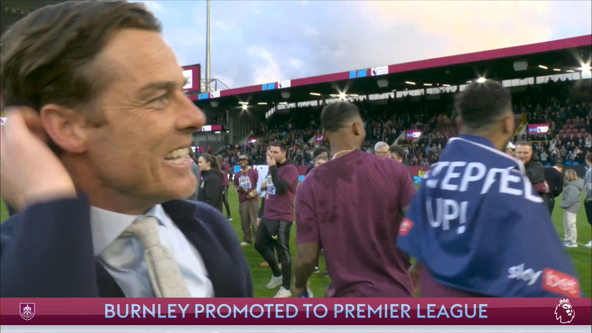 "This one feels special." Burnley boss Scott Parker on an emotional promotion to the Premier League, after a tough few years 🥹