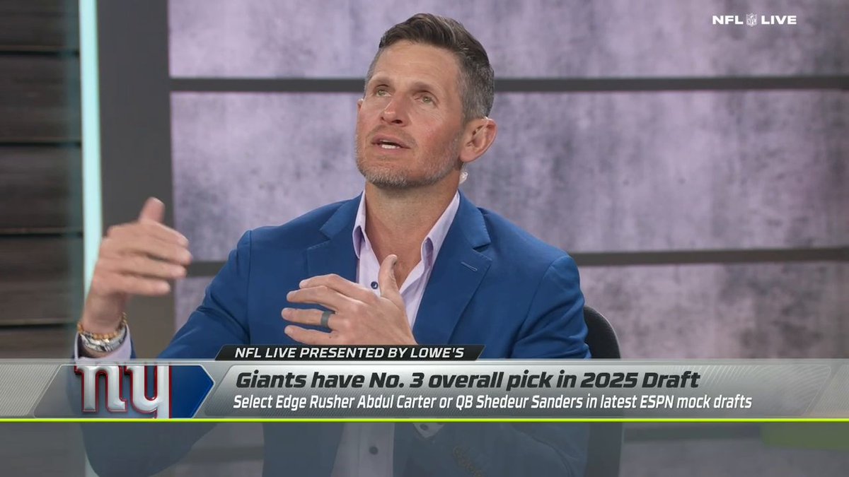 “I just haven’t seen a ton of examples in the league where jobs get saved from a defensive end.” Dan Orlovsky on the Giants potentially passing on drafting a QB at No. 3 👀