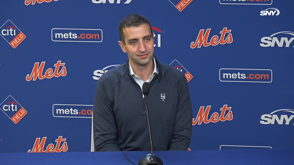 David Stearns was asked about "waiting for the other shoe to drop" as a Mets fan when the Braves or Phillies would come to New York: "I was never waiting for the other shoe to drop. I was really excited to go to Shea and boo John Rocker" 😂