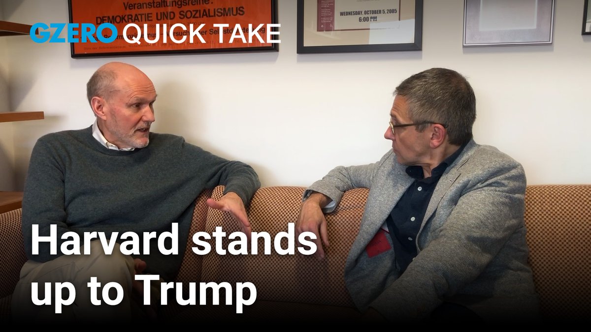 today I asked kennedy school’s @stephenwalt about the feeling on harvard’s campus after standing up to the trump administration’s demands. there was “a huge collective sigh of relief,” he tells me. GZERO Media