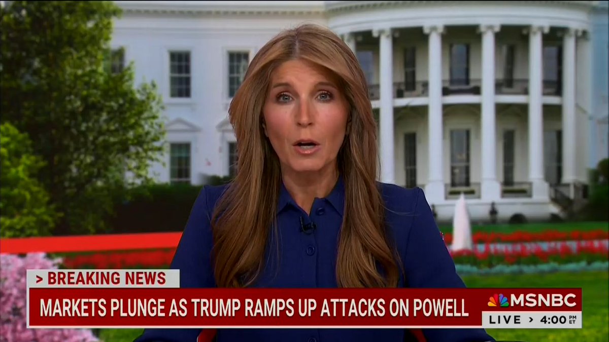 Wallace: The Dow down more than 900 points. The cause is a dangerous one man game of chicken that Donald Trump is playing with the job of the Federal Reserve Chair, Jerome Powell