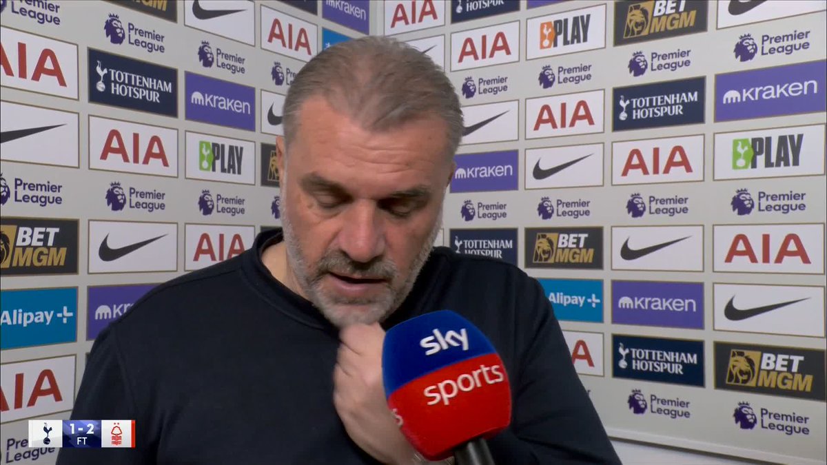 "It's a game we should never lose" 🫣 Ange Postecoglou reacts to Spurs' defeat to Forest 🗣️