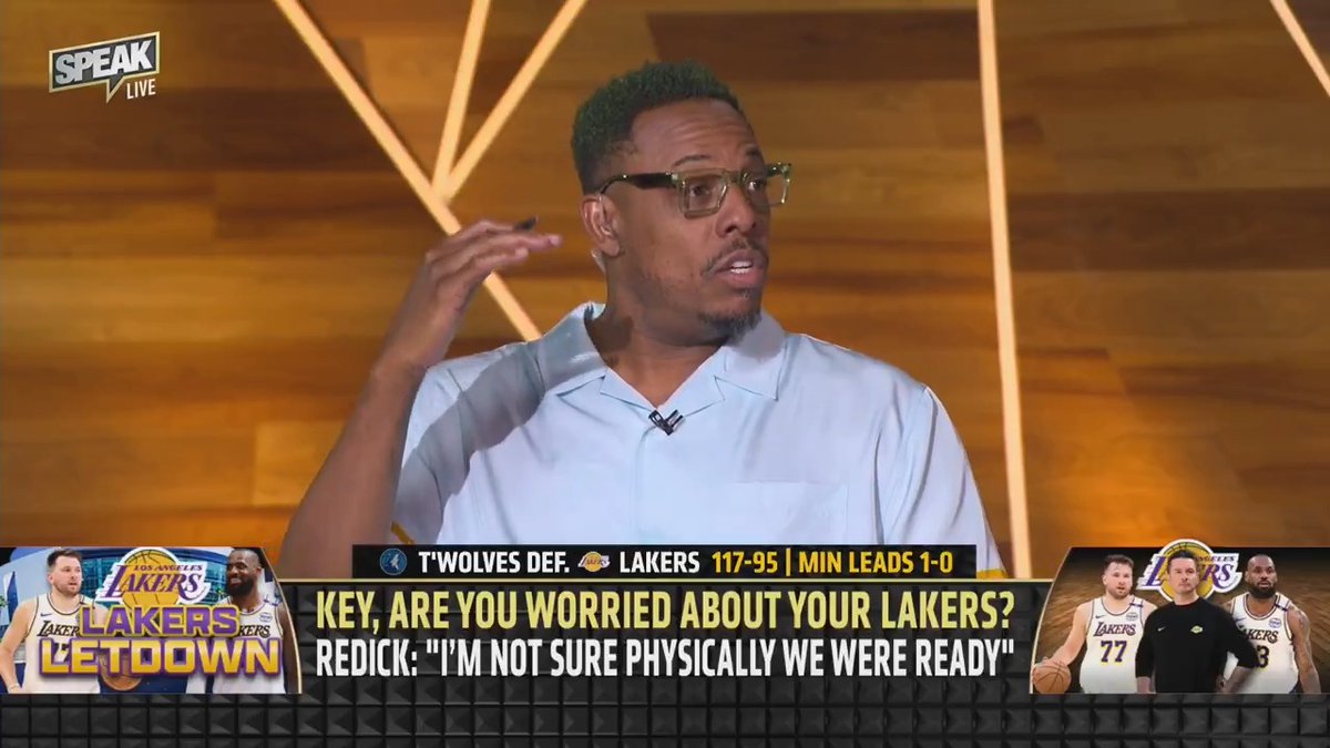 .Paul Pierce: The Lakers should be worried. “If you lose Game 2 and go down 2-0 at home, you can start making vacation plans."