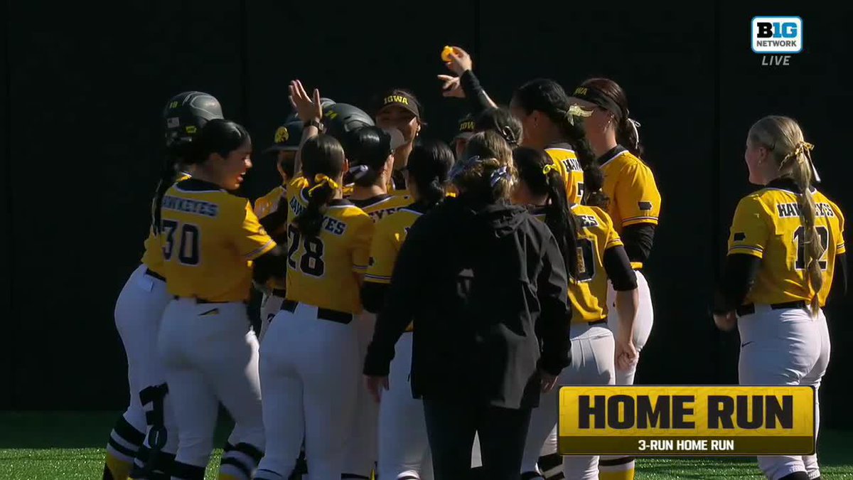 She thought it was ball four, however it was called a strike. Then, on the next pitch, Jena Young drilled a 3-run HR to put Iowa Softball on the board first 😅 #B1GSoftball on Big Ten Network 📺