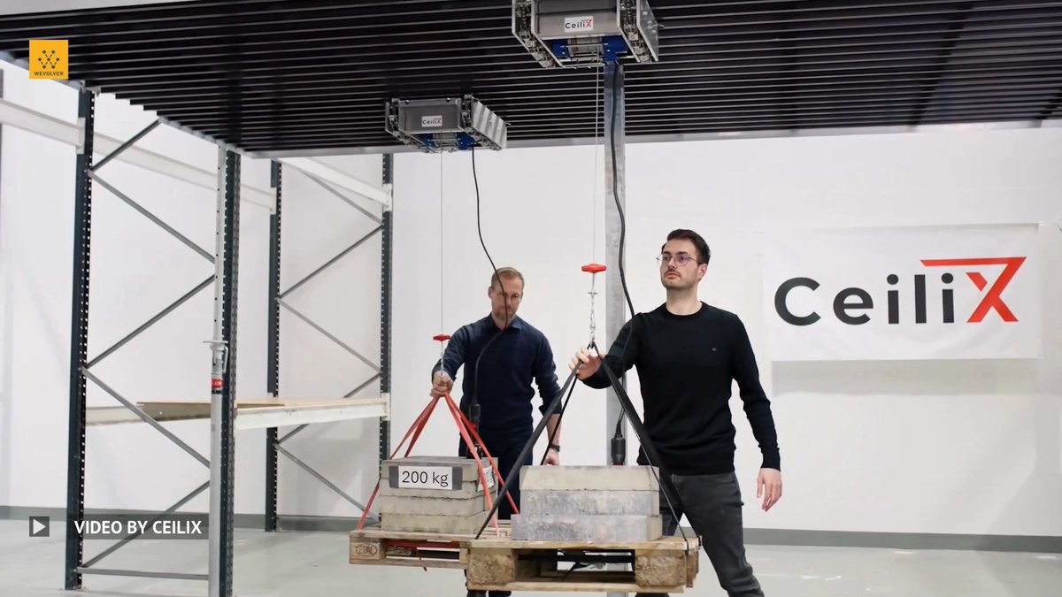 The CeiliX InfinityCrane enables omnidirectional free movement in all directions and room shapes, independent of obstacles such as pillars. Video Credit: CeiliX #engineering #technology