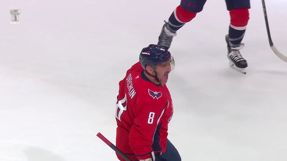 GUESS WHO?! 🤯 Alex Ovechkin scores the first goal of the series! #StanleyCup 🇺🇸: ESPN ➡️ 🇨🇦: Sportsnet or stream on Sportsnet+ ➡️
