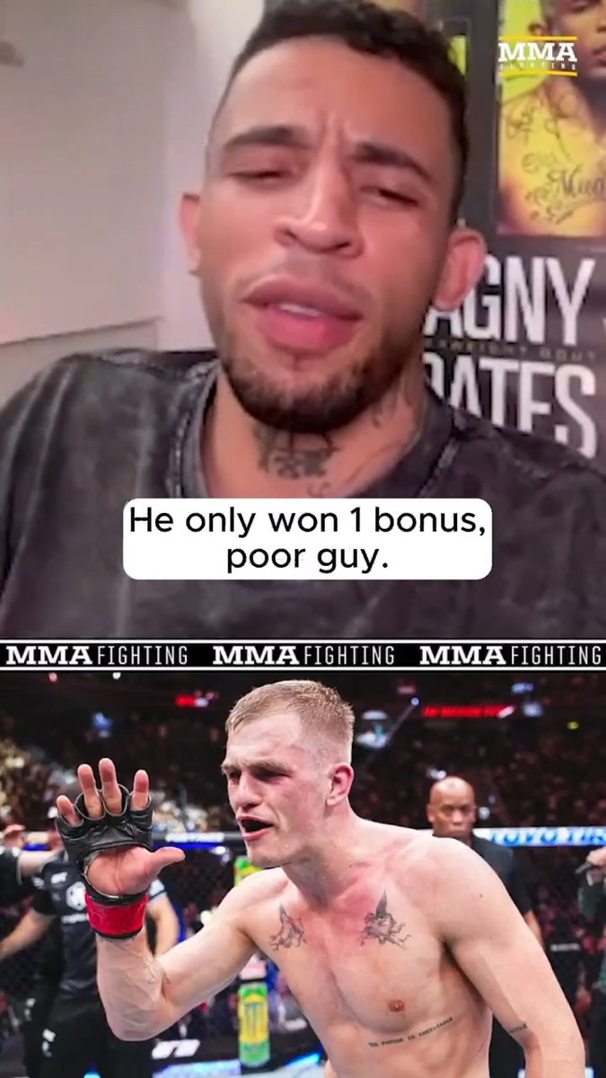 Carlos Prates reacts to Ian Machado Garry’s "quitter" comments ahead of #UFCKansasCity: "He's never headlined a card. He only won one bonus, poor guy. … He’ll thank me for the opportunity I gave him to make good money." (🎥 Guilherme Cruz)