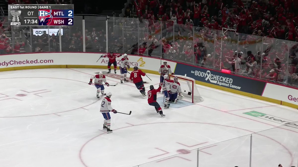 OVI GAME WINNER IN OVERTIME 😱 Capitals take a 1-0 series lead ‼️
