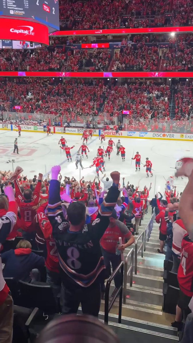Nothing gets Capital One Arena fired up like an Alex Ovechkin goal ⚡ #StanleyCup