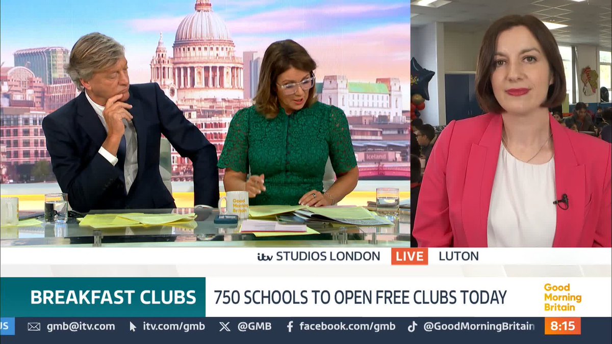 180,000 children in England will be offered a free breakfast at school from today as the government opens hundreds of new breakfast clubs. Susanna Reid questions Education Secretary, Bridget Phillipson, about the logistics of the new scheme.