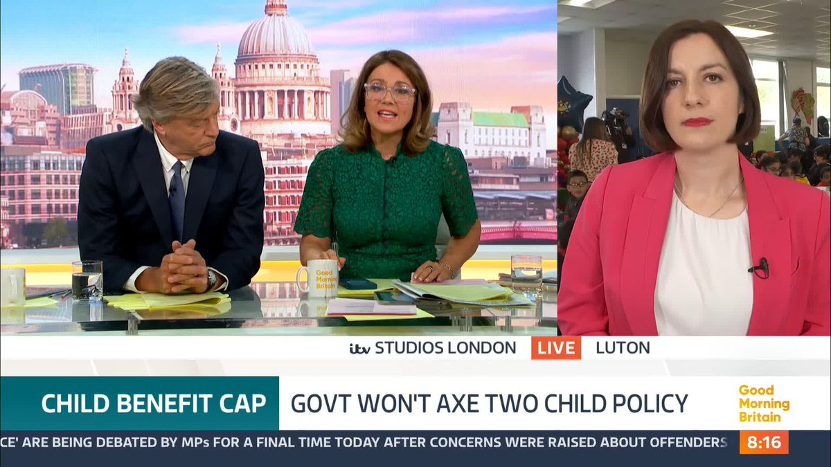 .Susanna Reid asks Education Secretary, Bridget Phillipson, whether the two-child cap on Universal Credit will be lifted.