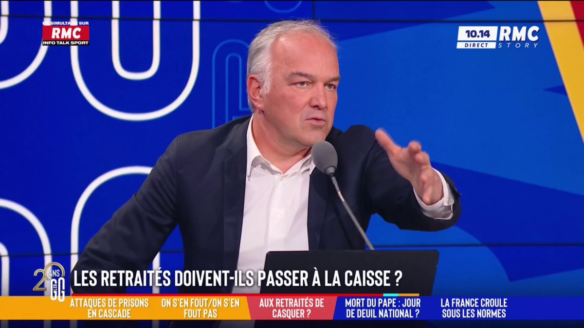 ๐ฐ Dette : aux retraitรฉs de passer ร la caisse ? ๐ฃ๏ธ Olivier Truchot : "Ce qui est dรฉgueulasse, c'est qu'on essaie de faire croire que si les actifs ont autant ร payer, c'est ร cause des retraitรฉs. On fait croire que le retraitรฉ est un nanti de la Rรฉpublique" #GGRMC