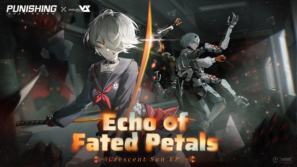 The petals fall, silent. They whisper fate's melody, as captive souls break free through forgotten songs. [Crescent Sun] EP - Echo of Fated Petals is now available. #punishinggrayraven #PGR