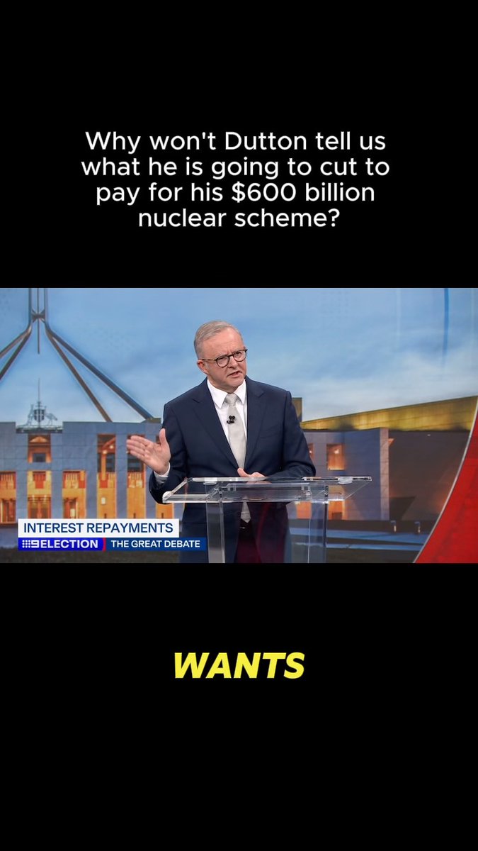 The money has to come from somewhere, and you'll pay for it when Peter Dutton cuts.