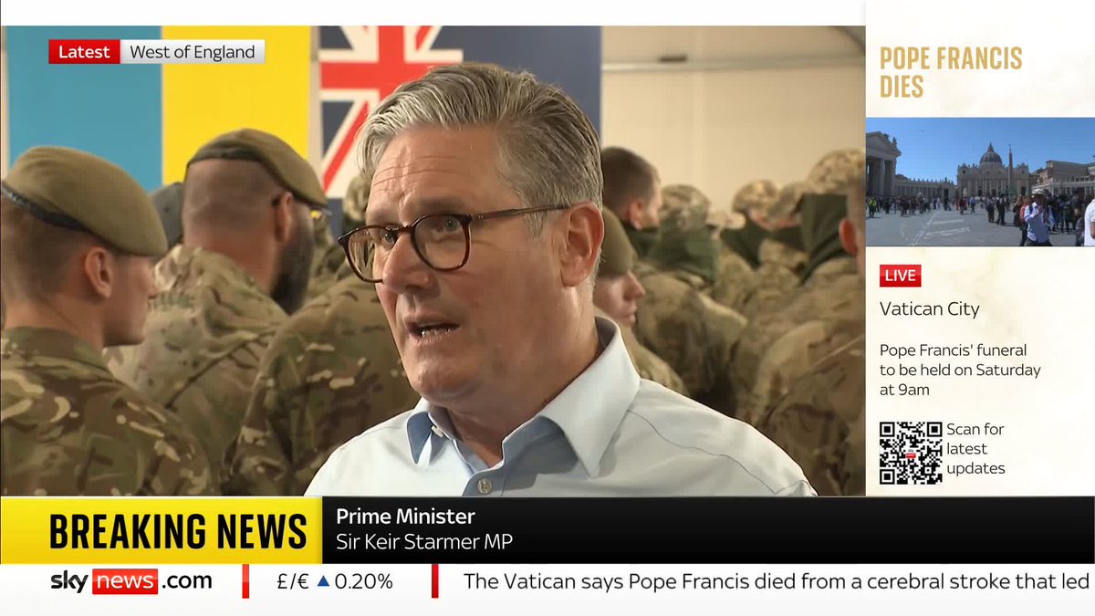 "We want to reset our relations with Europe." All Europeans "need to step up on security", says PM Keir Starmer.