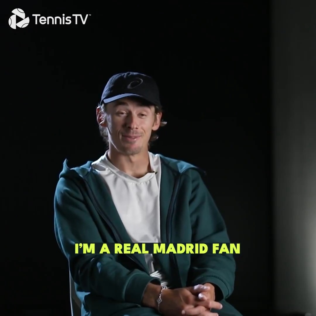 Madridista through and through 😤 Alex de Minaur Real Madrid C.F. #MMOpen