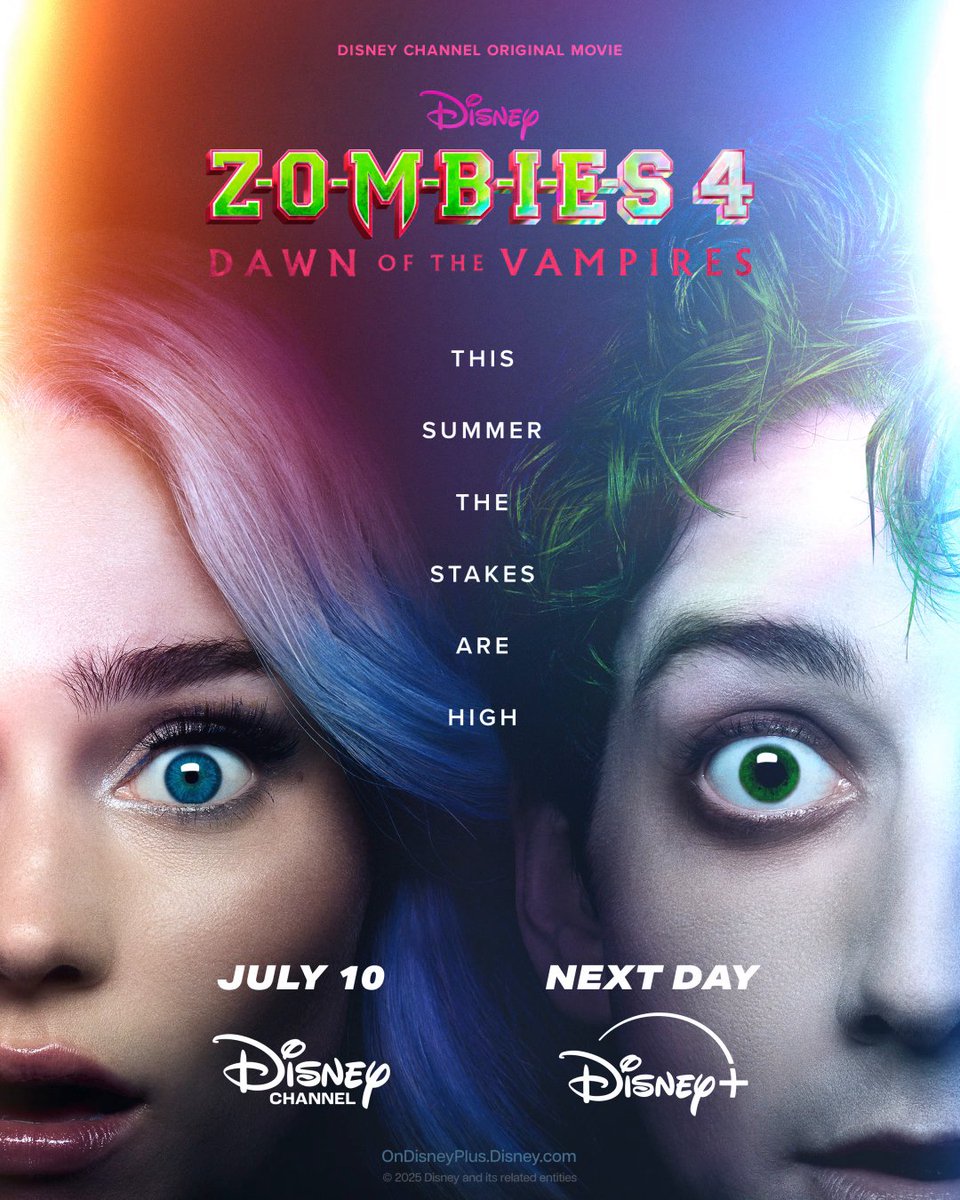 Daywalkers. Vampires. Zombies… 4. Watch #ZOMBIES4: Dawn of the Vampires on #DisneyChannel July 10 & next day on #DisneyPlus!