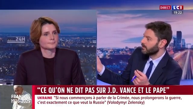 FOUREST EN LIBERTÉ. ▶️#Société - Ce qu’on ne dit pas sur J.D. Vance et le Pape : “Le pape François a expliqué que Donald Trump n’était pas un président très chrétien, il a qualifié de folie ses discours sur l’immigration.” Caroline Fourest #24hPujadas #LCI #La26 ⤵️