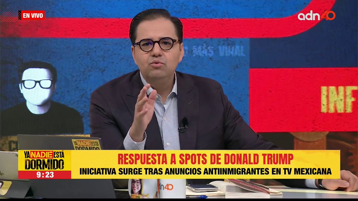 🔴 La CONAPRED pidió retirar de la televisión el polémico spot antimigrante de Kristi Noem. Cabe recalcar que este spot con tono discriminatorio nunca fue transmitido por TV Azteca ni por adn40 #YNED 📺con Risco y Luciana Wainer|
