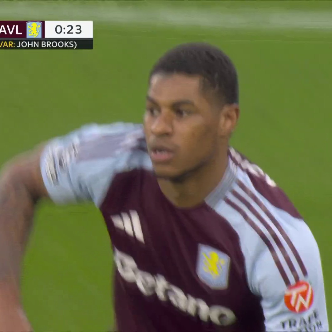 Marcus Rashford hits the post in the opening seconds as Aston Villa come INCHES from a rapid goal. 😳 📺 USA Network | #MCIAVL
