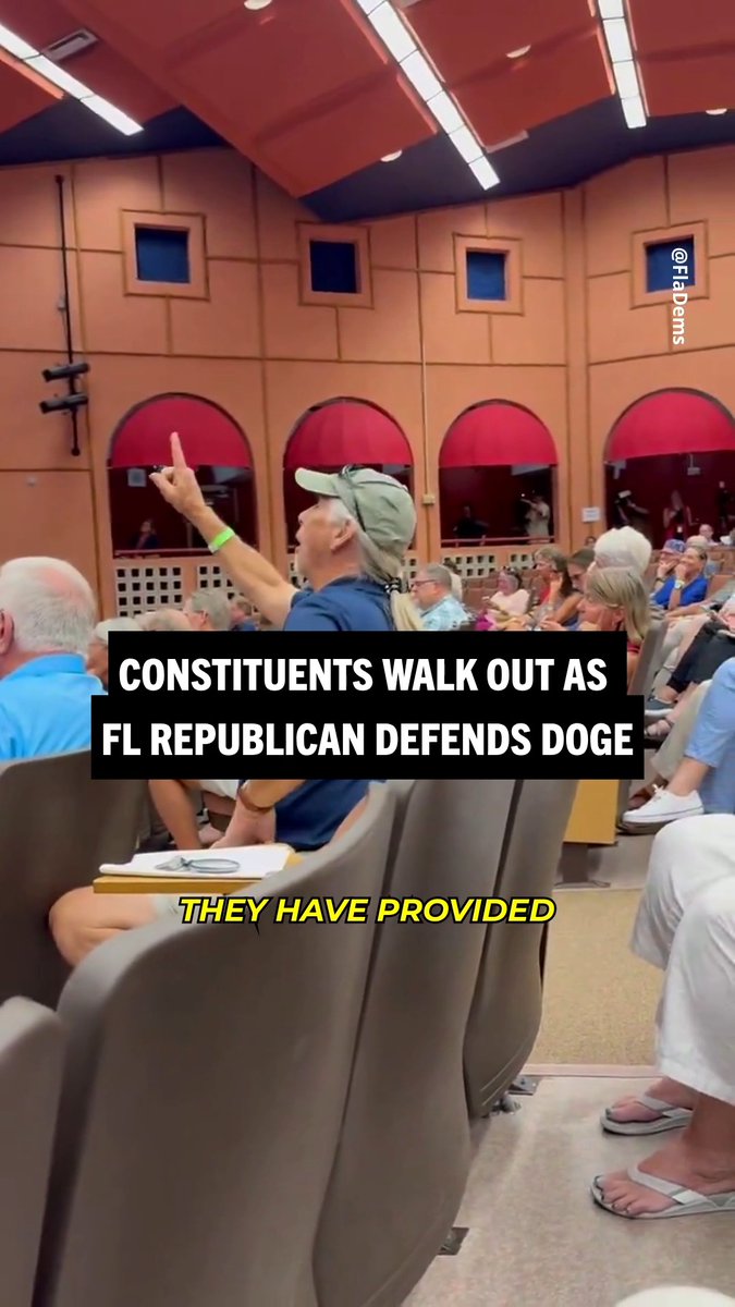 A Florida Republican tried defending DOGE at a town hall. It did not go well.