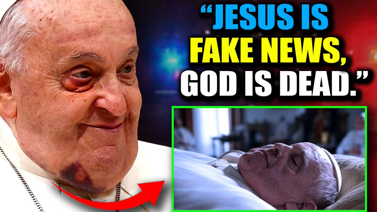 🚨 Pope Francis' Final Words: "There Is No God in the Afterlife" Gasping for breath on his deathbed, on the holiest day in the Christian calendar, Pope Francis descended even further into the Luciferian abyss. Francis opened up about his battle with pneumonia earlier this year. He claimed he was clinically dead for 21 minutes. And in that time - so he said - he left his body, crossed over, and found no God in the afterlife. No Jesus. No love. Only darkness. And demons. The New World Order pope, whose deeply symbolic death prompted Klaus Schwab to abruptly resign - died as he lived, spreading deceit and promoting Satanism.