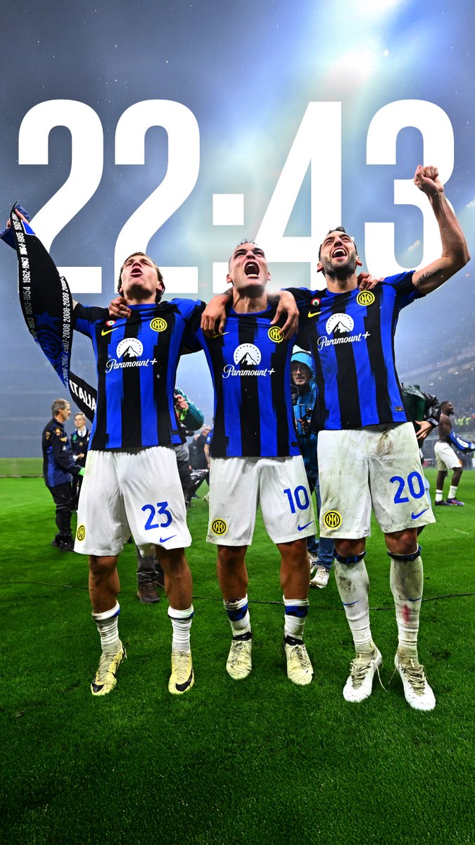 2️⃣2️⃣:4️⃣3️⃣ 🖤💙 #ForzaInter