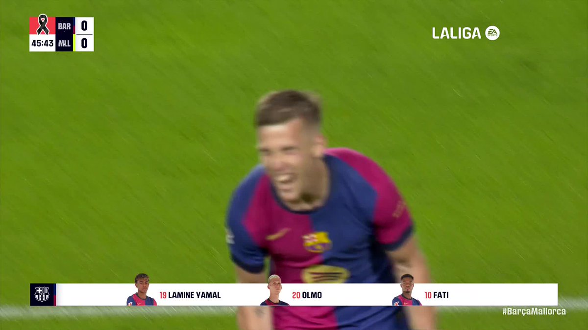 Dani Olmo breaks the ice! 🧊🔨 #BarçaMallorca | #LaLigaHighlights