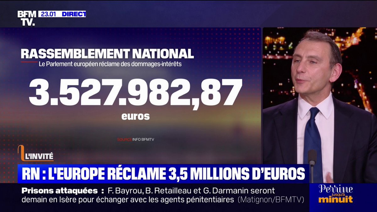 Ils doivent 3,5M d'euros au Parlement européen. Ils disent que c'est un complot de la gauche. On explique qu'ils ont détourné 4,1M d'euros et que c'est donc juste normal... Mais non, ils ne veulent rien entendre. Bref, comportement de délinquants.