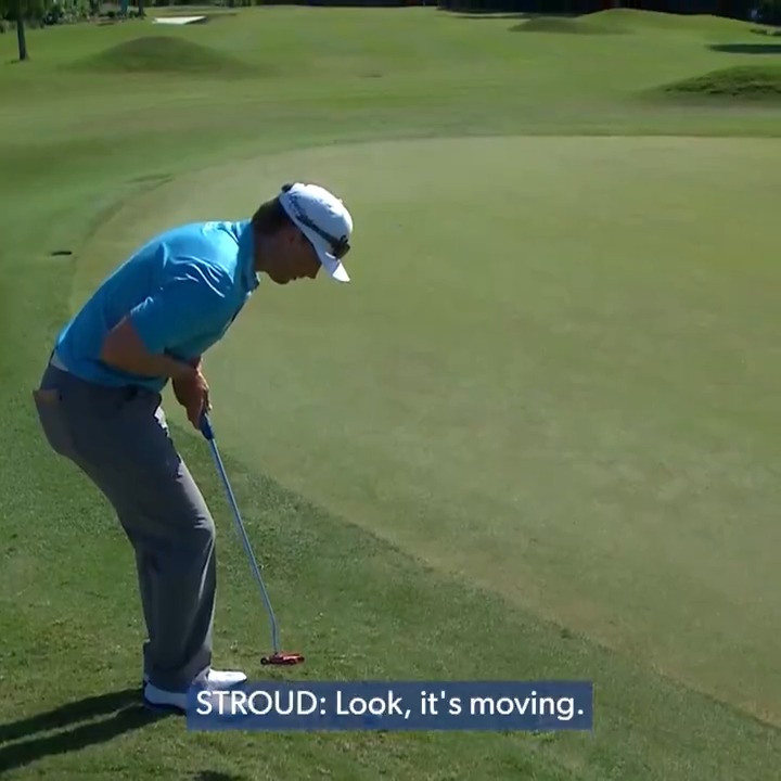 “This ball’s moving.” 👀 Chris Stroud’s ball had a mind of its own Zurich Classic. #TOURVault