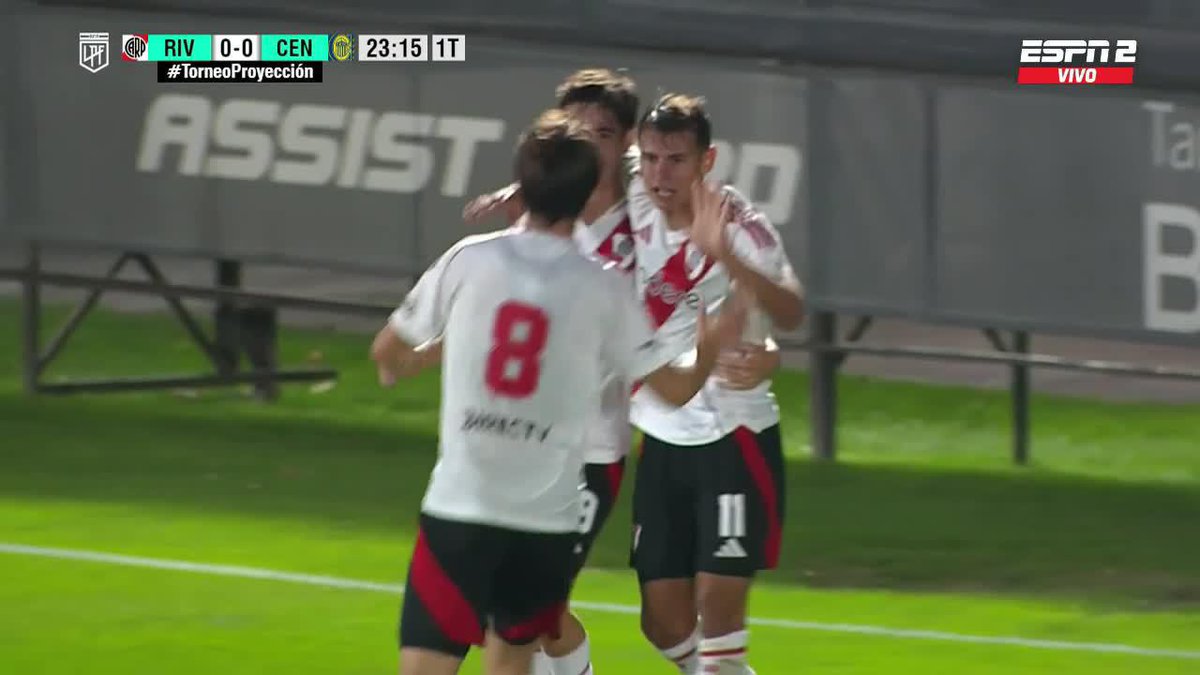 CONDUCCIÓN DE LUNA, TACO DE FREITAS Y DEFINICIÓN DE DADÍN: los pibes de la Reserva de River marcaron ante Rosario Central. 📺 #ESPN 2