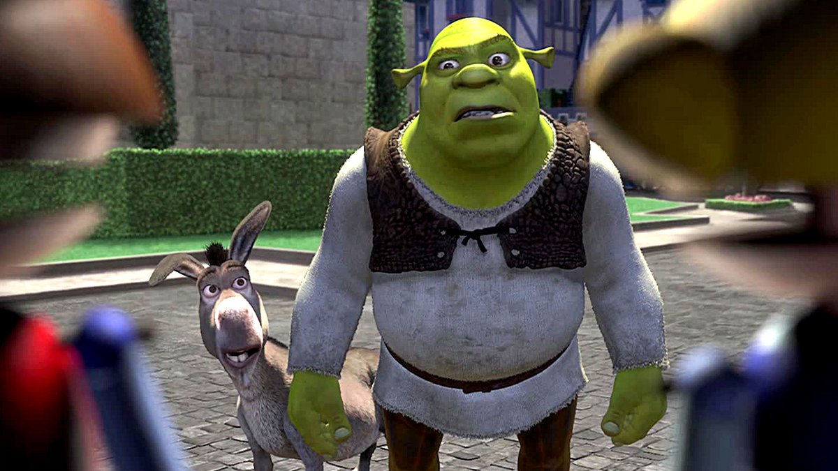 24 anos da primeira exibição de Shrek e essa cena continua uma das melhores da história.