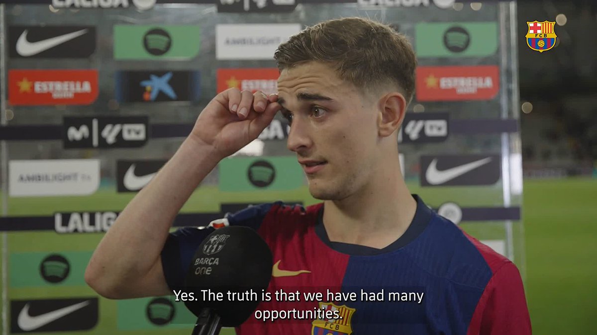🎙️ GAVI: “We had a lot of chances, but football is not always that easy. We kept insisting and in the end we scored.” #BarçaMallorca