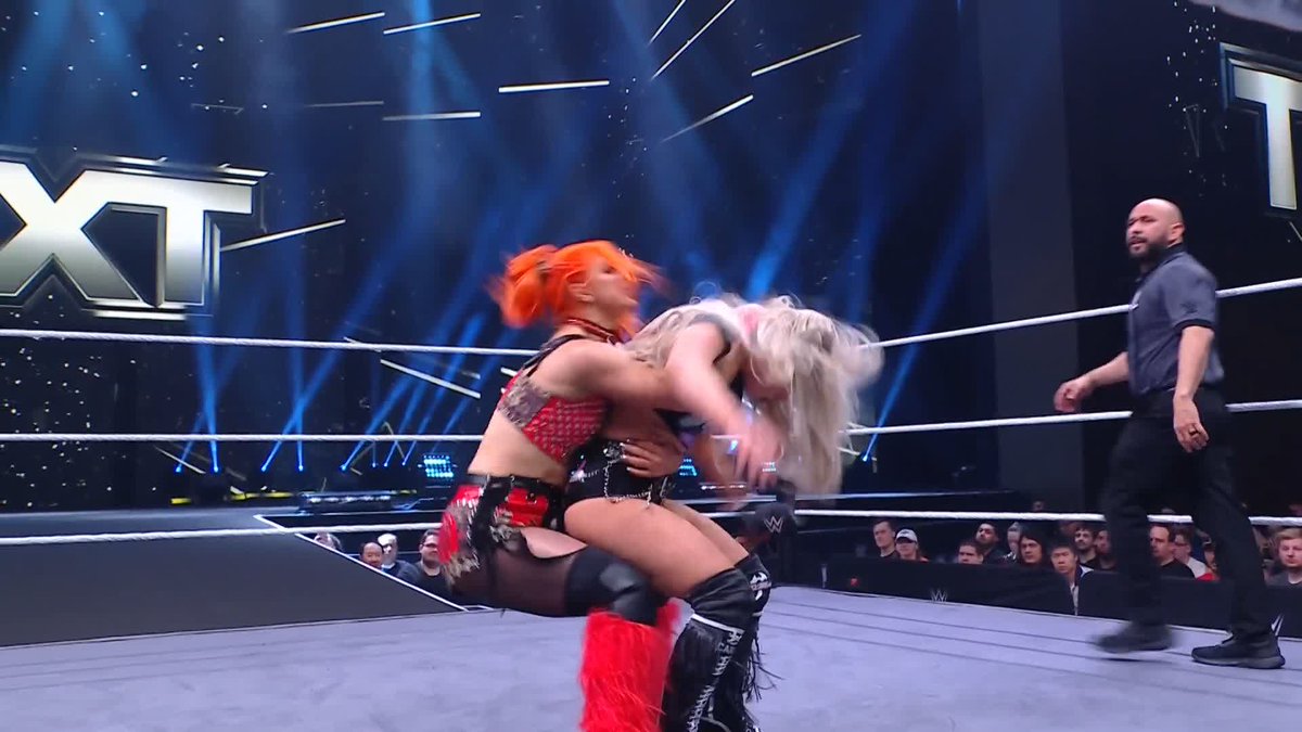.ยฏ\(ยฐ_o)/ยฏ is taking it to LIV Morgan! ๐ #WWENXT