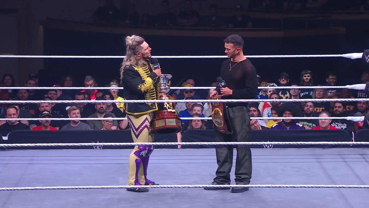 .King has his sights set on more championship gold... He wants a Title for Title, winner take all match versus Ricky Saints NEXT WEEK, but will he retain his cup TONIGHT? 🤔 #WWENXT